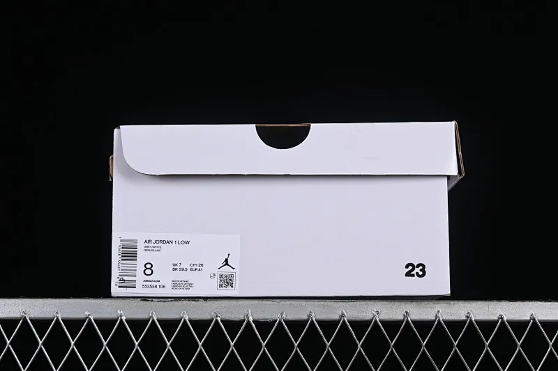 All categories Air Jordan Jordan series basketball shoes Air Jordan 1 Low Air Jordan 1 Low AJ1 Joe 1 white gray low-top cultural and leisure sports sneakers DC0774-106